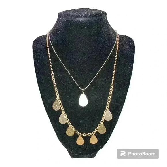 Melrose and Market Double Layered Gold Charm Necklace - Picture 1 of 4
